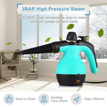 NEW Portable Handheld Steam Cleaner 1050W Multifunctional High Temperature Pressurized Steam Cleaning Machine 9PCS Accessory 1