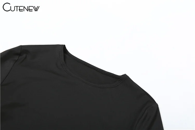 Conjunto de dos piezas elástico liso para mujer, top corto sexy ajustado de manga larga con cuello redondo y pantalones pitillo deportivos informales, chándal para mujer