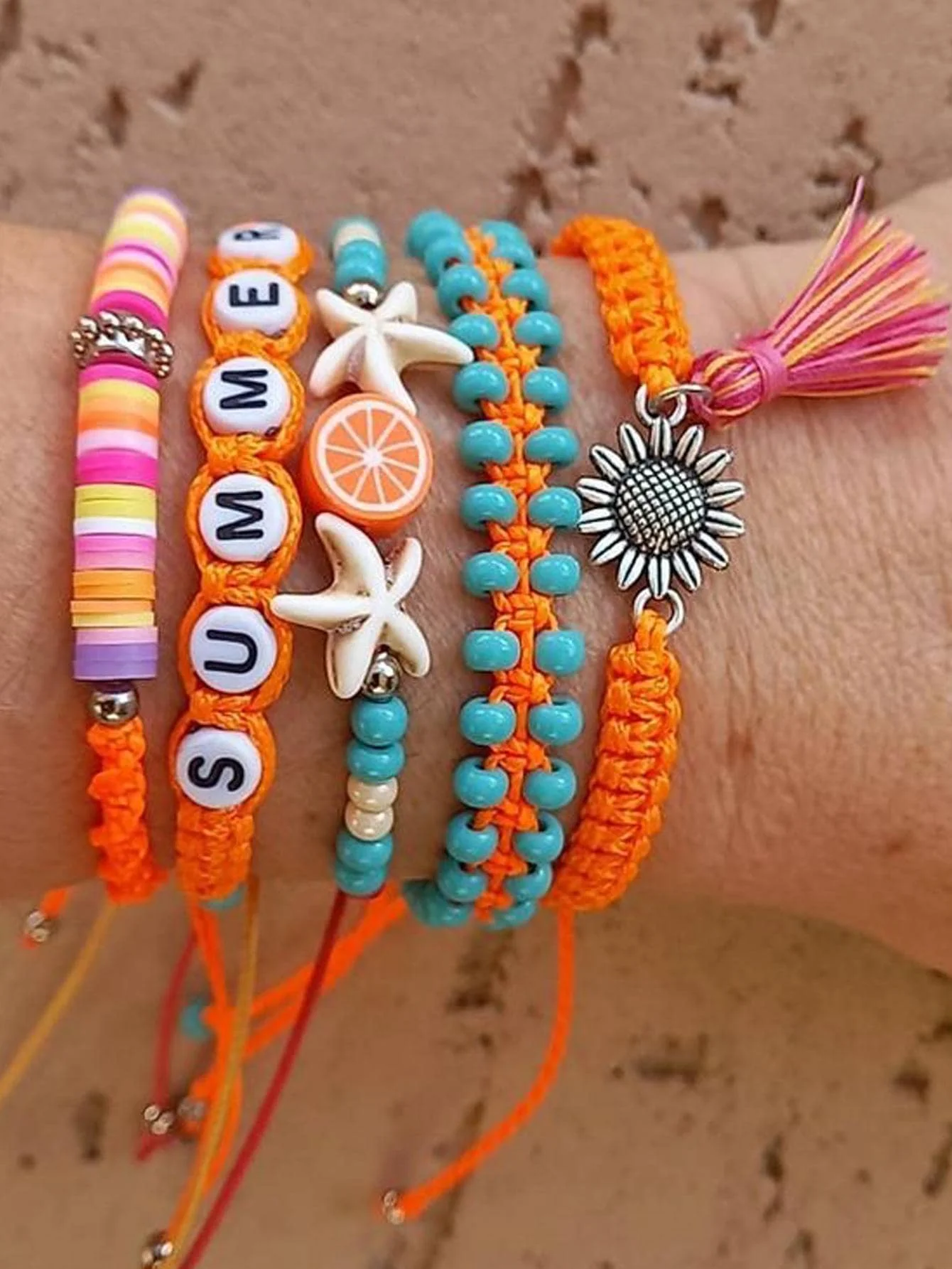 Women Bohemian Multi-Layer Bracelet Set