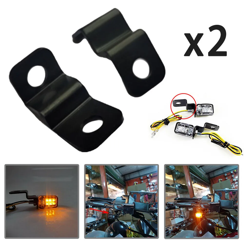

1Pair Universal Motorcycle Turn Signal Light Indicators Holder Brackets Aluminum Alloy Waterproof For Motor 12V Battery LED-
