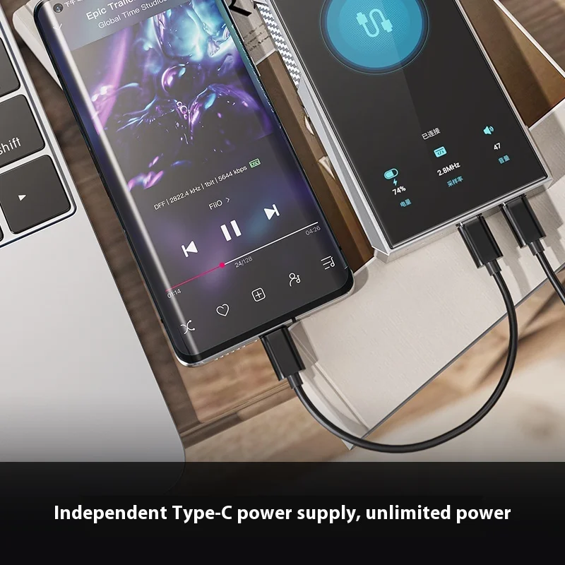 FiiO M23 Hi-Res HIFIポータブル音楽MP3プレーヤー Android10 USB 14