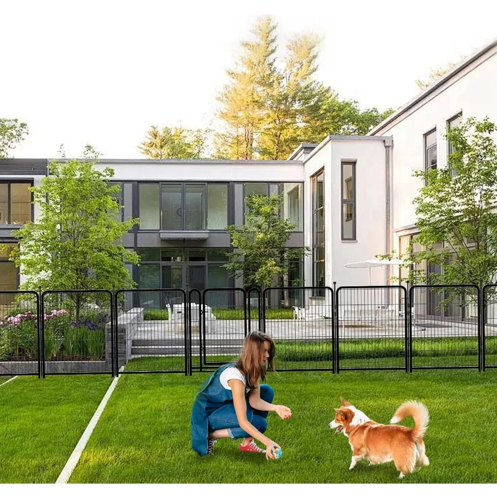 Outdoor Dog Playpen 40inch 14 Panels, Puppy Playpen Indoors, Metal Dog Pen Heavy Duty Pet Puppy Exercise