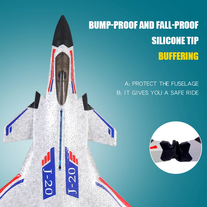 J20-J11B-Su57-MIG29 remote control aircraft electric glider fall prevention model fixed wing children's toy foam small aircraft 4