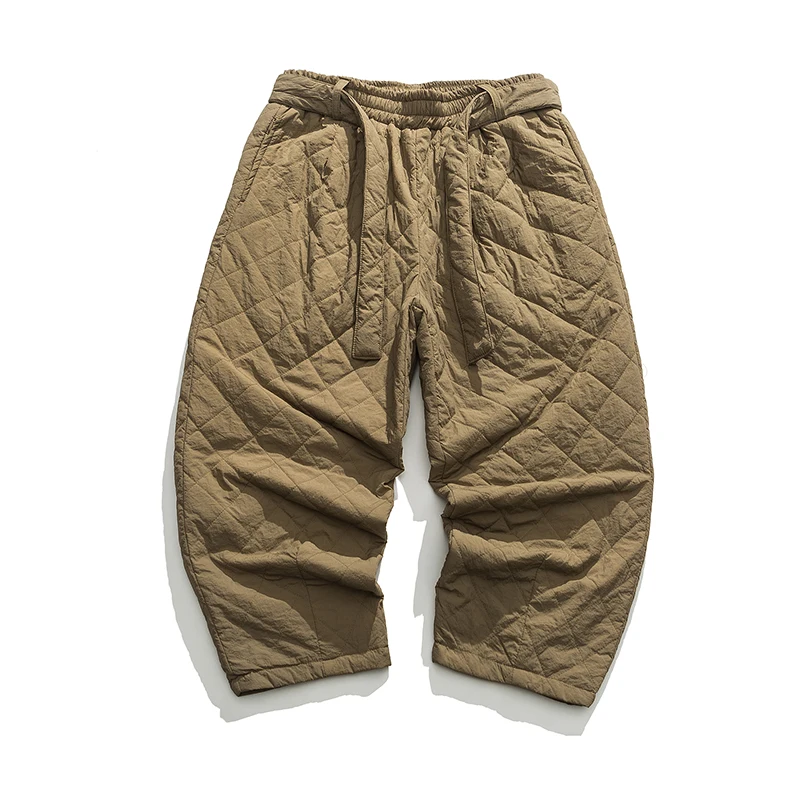 Men jogger pants men harem pants men jogger sweatpants Autumn winter thick quilted harem pants men Chinese style warm trousers male Harajuku sweatpants jogging pants oversized
