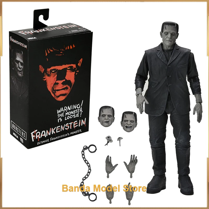 

In Stock Original NECA Universal Monsters Frankenstein " Ultimate " Black White Action Figure Boxed Collectible Model Toys Gifts