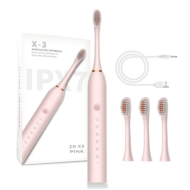 6 Clean Modes Sonic Electric Toothbrush USB Rechargeable Massage Relax Tooth Brush Adult Washable Teeth Whitening Cleaning Brush oral b electric toothbrush pro4 ultra 3d sonic rotary cleaning and whitening teeth 4 modes smart sensor rechargeable tooth brush