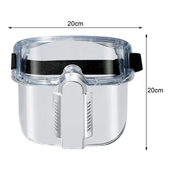 Transparent Full - Face Protective Mask - Detachable, Anti - Dust Shield (WHITE)
