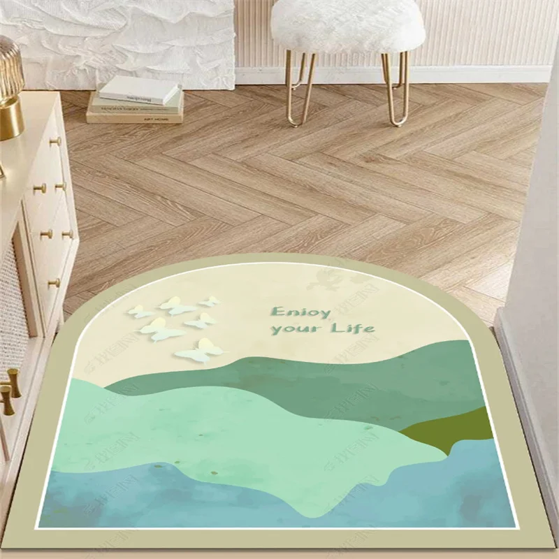 Modern Simple Entry Soft Carpet, Living Room, Sofa, Coffee Table Carpets, Nordic Study Cloakroom, Non-Slip Rug, Affordable