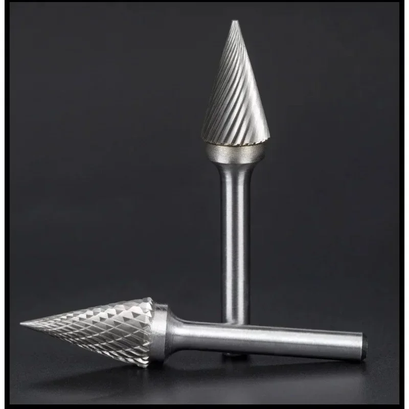 1 Piece 3D Tungsten Steel Woodworking CNC Milling Cutter Sharp V-groove Cutting Tool End Mill 60/90/120/150 Degree 6 Mm Shaft Multi-way Packaging