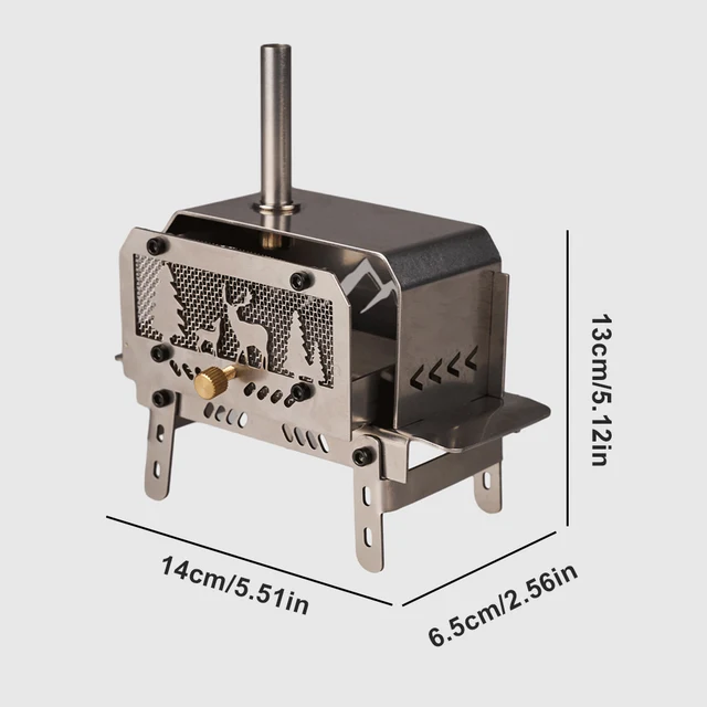Stainless Steel Charcoal & Wood Stove 3