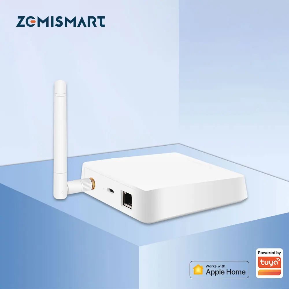 Zemismart-hub com Fio Zigbee com Antena Sinal de Rede Forte Smart Home Bridge Gateway Homekit Controle Tuya 2nd Gen Mais Novo