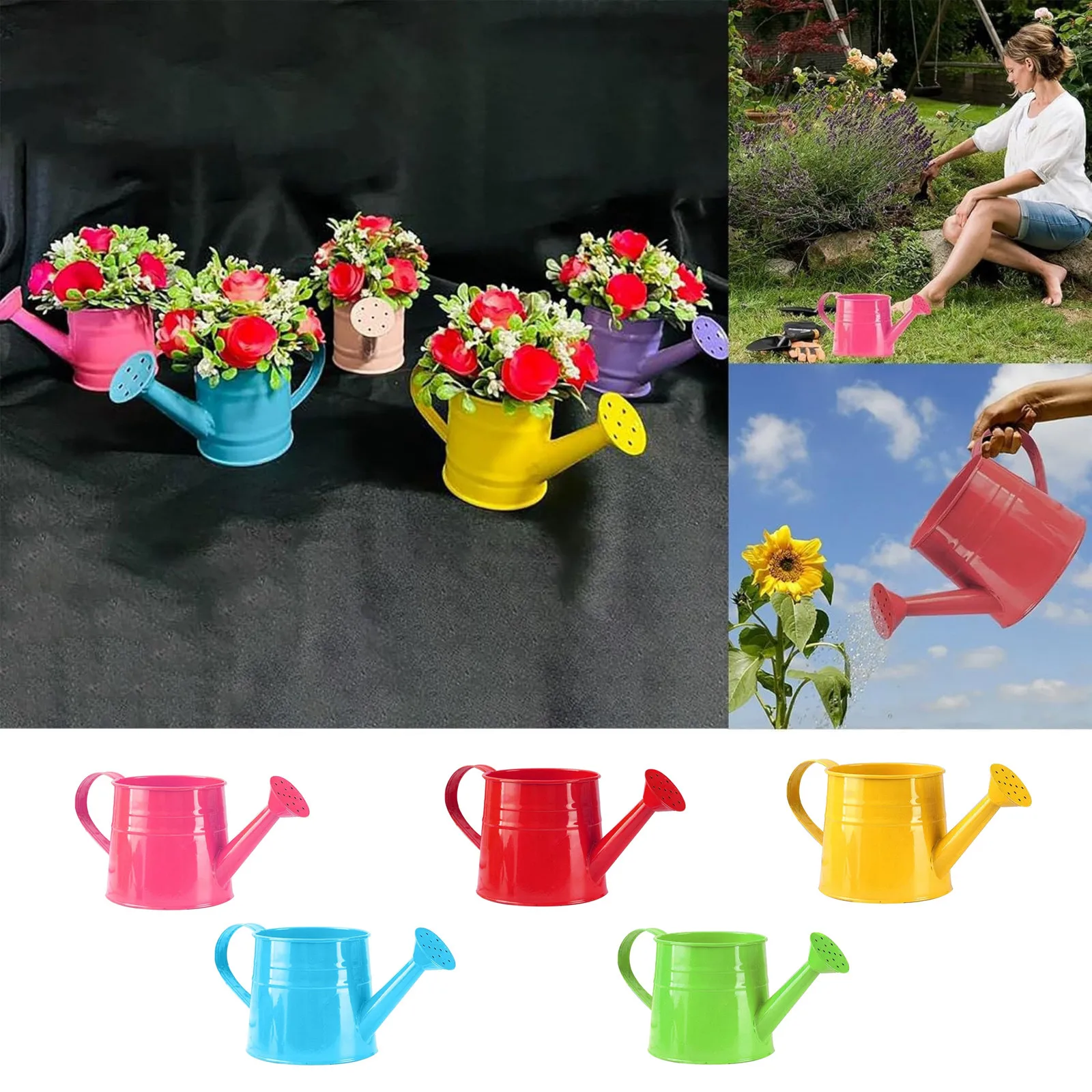 Metal Iron Sprinkler Kettle,Candy Colored Plant Watering Can,Garden Watering Can For Indoor & Outdoor Plant,Gardening Tools Metal Iron Sprinkler Kettle,Candy Colored Plant Watering Can,Garden Watering Can For Indoor & Outdoor Plant,Gardening Tools