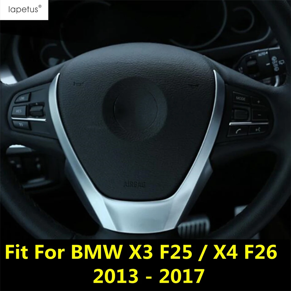 

Accessories For BMW X3 F25 / X4 F26 2013 - 2017 Matte Style Front Steering Wheel U Frame Molding Decoration Cover Kit Trim 1 PC