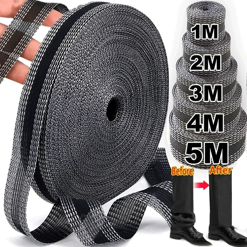 1-5M Self-Adhesive Pants Hem Paste Tape Trouser Edge Paste Iron-on Pant Shorten Repair Jean Hemming Tape For DIY Sewing Fabric