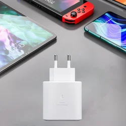 45W Super Fast USB - C Charger with Portable Adapter and Data Cable - White