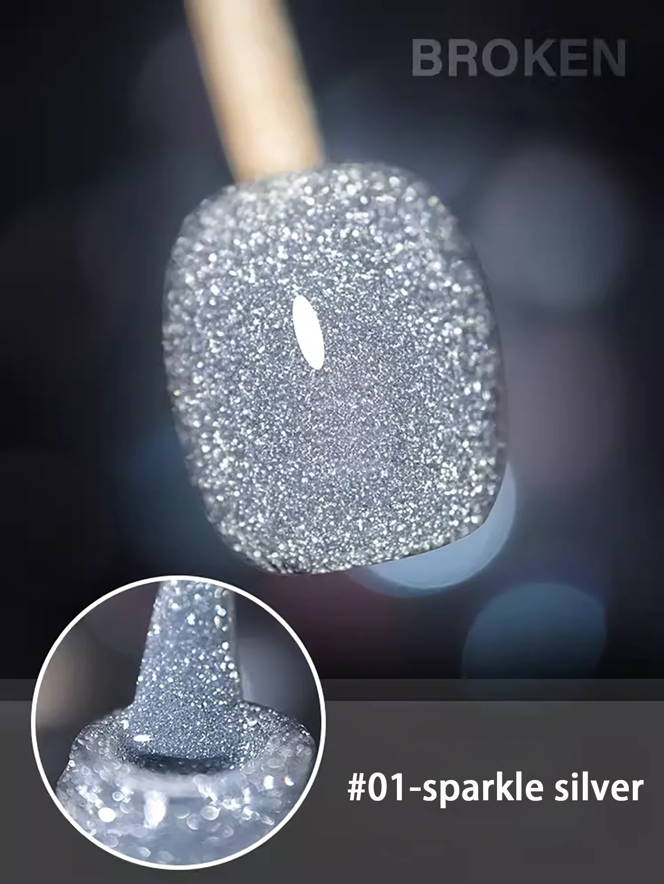 10ML 1-12 Stück Roter Nagellack mit Zerkleinerten Diamanten, Weißer Glitzer-Nagellack mit Hoher Dichte – Detail 25