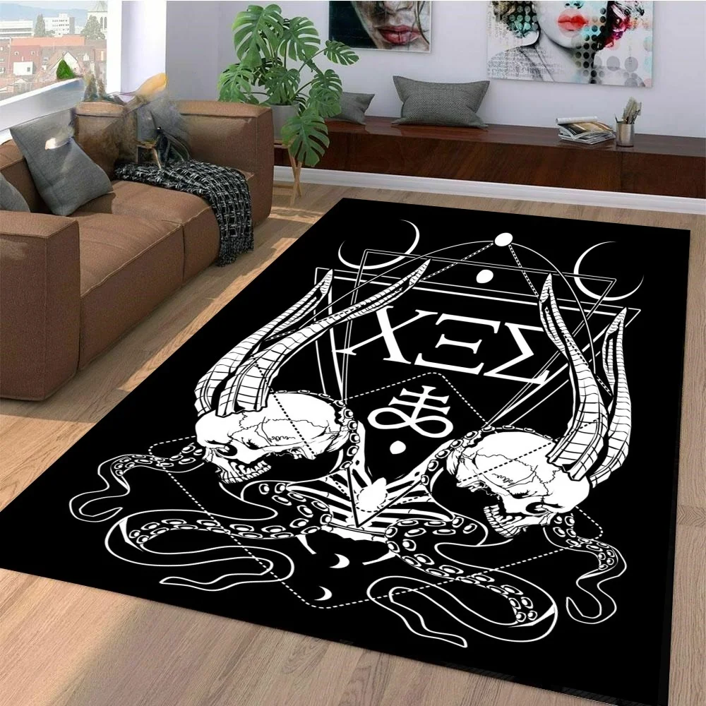  Satanist Design Rug,Satan Rug,Horror Rug,Gothic Decor,Devil Rug, Satanic Rug,Living Room Rug, Area Rug, lk118.7 (63”x82”)=160x210cm : Home &  Kitchen