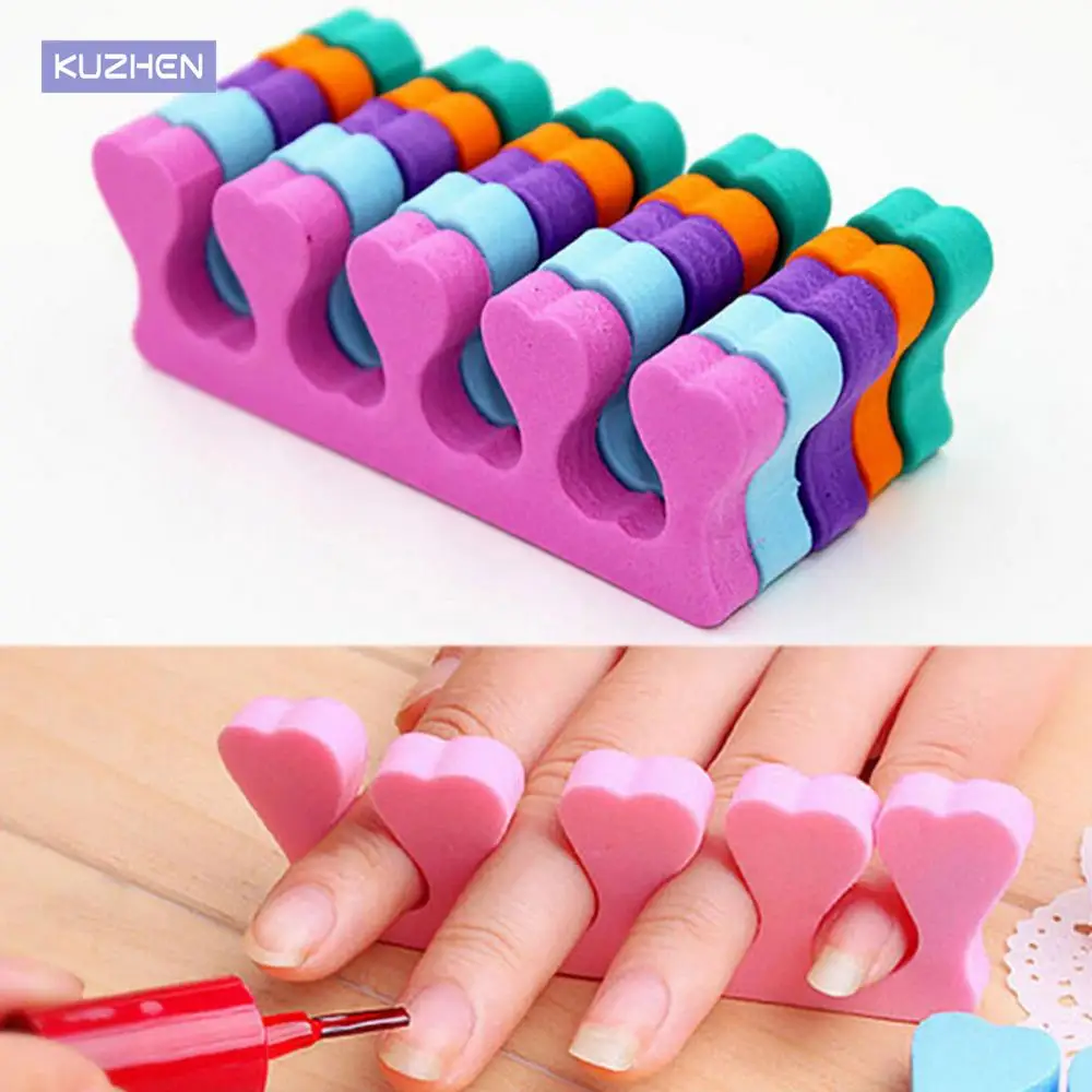 10Pcs Soft Foam Sponge Toe Separators Popular Finger Separator Dividers Nail Art Manicure Pedicure Nail Gel Tools