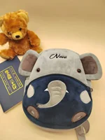 Cartoon plush backpack bag with custom name for kids  Toddler School Bag school bag for boys kids 4