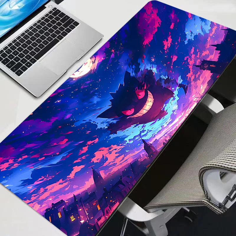 Large Mouse Pads P-pokemon Gengar Desk Gaming Mousepad with Stitched Edges and Non-Slip Rubber Base Extended 900x400 Mouse Pad 3