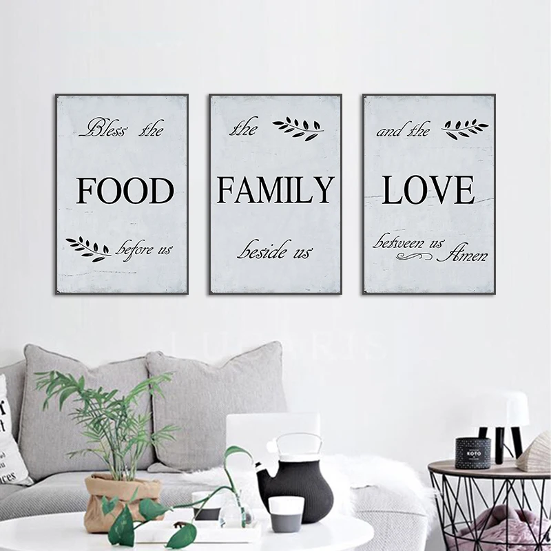

Simple Home Poster Printing Food Love Home Nordic Wall Art Living Room Modern Canvas Painting Quote Letters Decor Picture