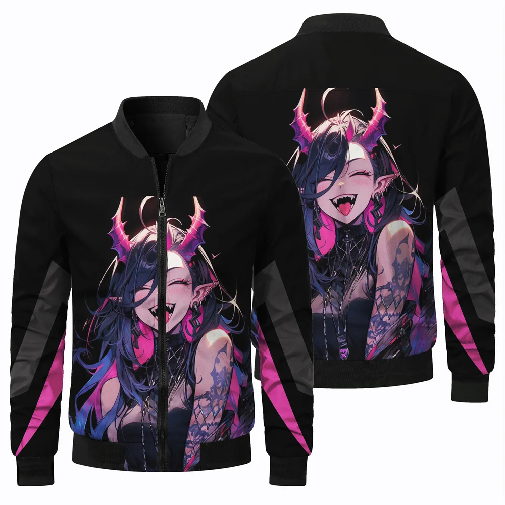 thumbnail image 1 of Nueva chaqueta con estampado de personajes de dibujos animados en 3D para hombre, abrigo deportivo para exteriores, todoterreno, cortavientos, ropa informal de moda para hombre, 1 of 4
