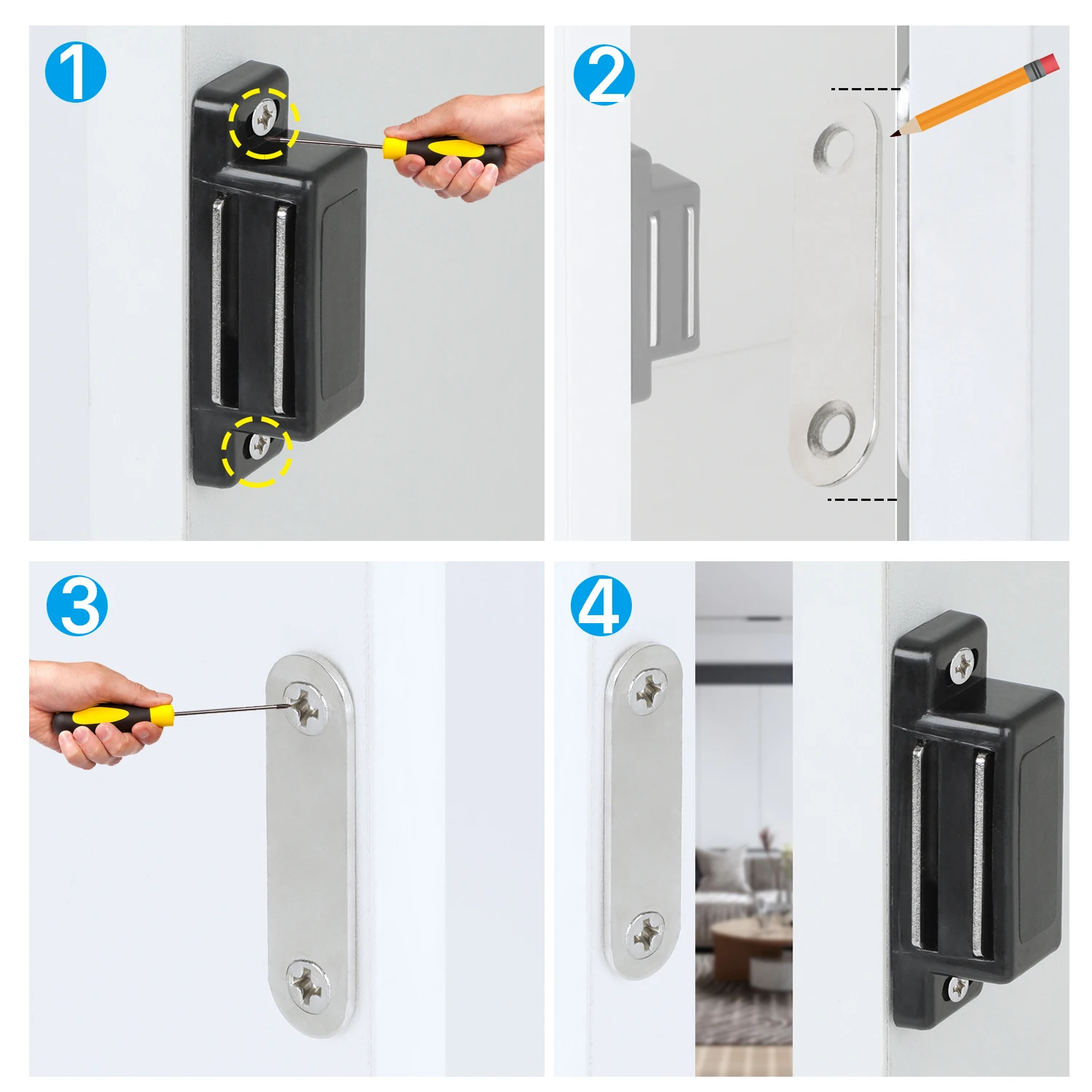 Strong Magnetic Cabinet Catches 20PCS For Closet Cupboard Furniture Hardware magnetic cabinet catches door closer door catches cabinet door stop door stops
