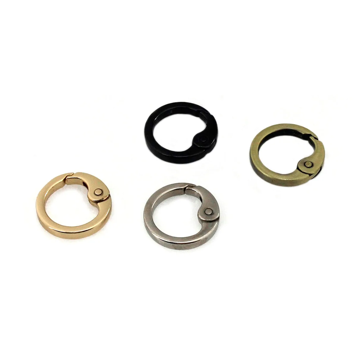 

1pcs Metal Spring Gate O Ring Openable Keyring Leather Craft Bag Belt Strap Buckle Trigger Snap Clasp Connector DIY Accessory