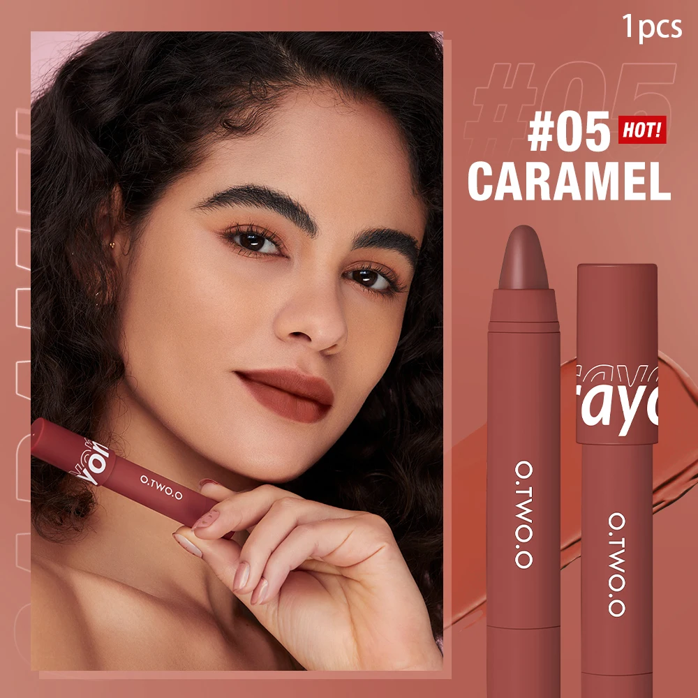 O.TWO.O 1/3Pcs Matte Velvet Lipstick Pen High Pigment Soft Moist Tinted Red Lipstick Color Rendering Lasting Makeup Waterproof