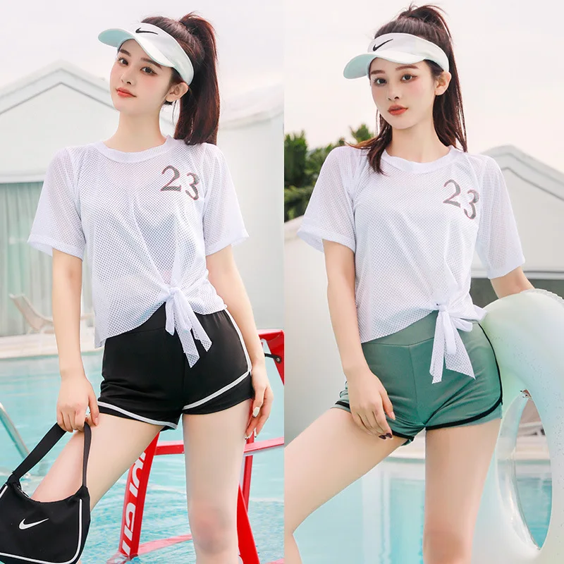 

Bikini Set Women Summer Swimsuit Pure 2 Piece Slim Bathing Wear Female Soft Sexy Vacation Backless White Holiday Mori Girls