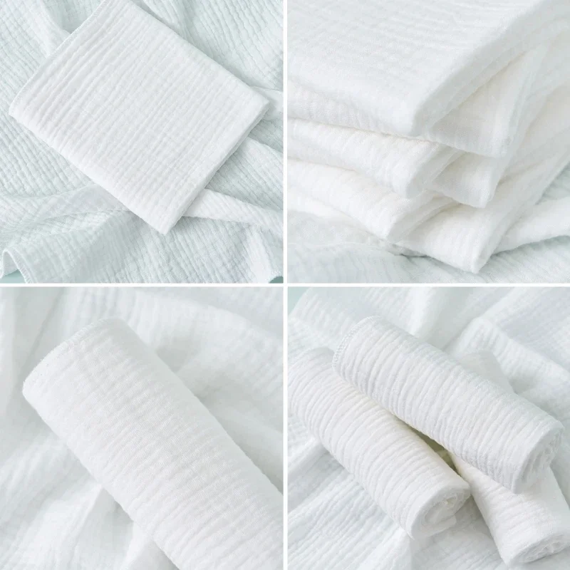 8pc Cotton Baby Gauze Diapers for Newborn Babies Nappy Changing Washable Reusable Double Layer Soft Baby Towel Burp Cloth - 3