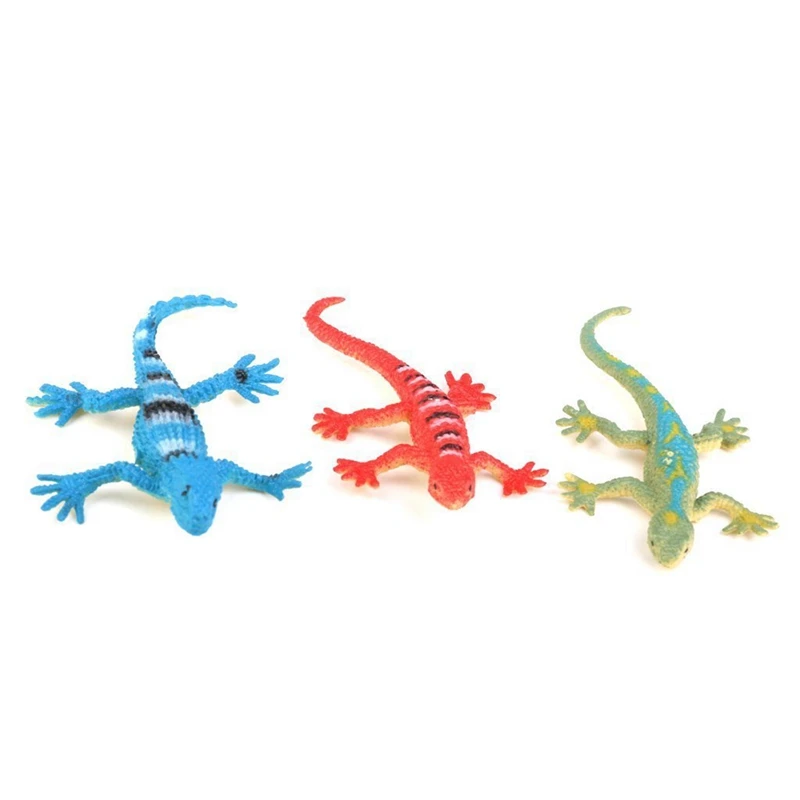 New-A28M-Gecko Small Plastic Lizard Simulation Reality Decoration Children's Toys 24 Pcs