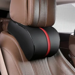 Luxurious Memory Foam Car Headrest Pillow - Ergonomically Designed for Ultimate Comfort and Long-Lasting Plushness (Black)