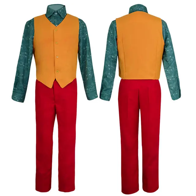 Joker Costume Adults Suitable for Halloween Party Carnival Stage Performance Clown Cosplay Costume with Wig and Mask - Image 5