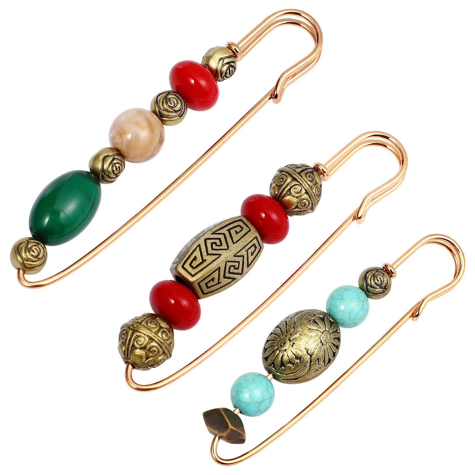 

3 Pcs Decorative Pins Retro Vintage Brooch for Women Brooches Gifts Jackets Miss