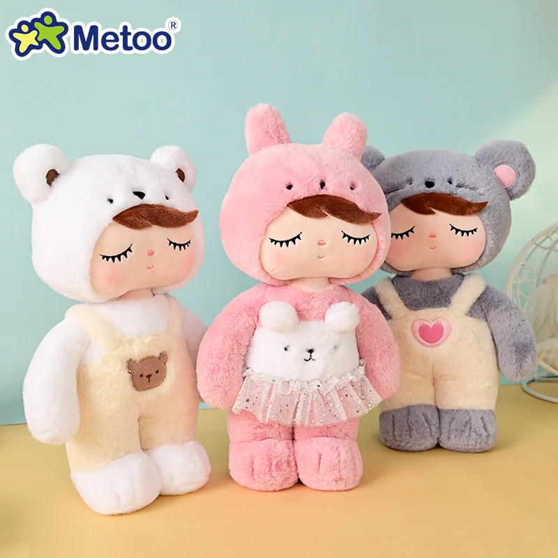 Metoo Angela Boneca de pelúcia fofa fofa, 12 polegadas, princesa urso coelho mouse brinquedos de pelúcia macios brinquedo para dormir do bebê presentes de aniversário para crianças