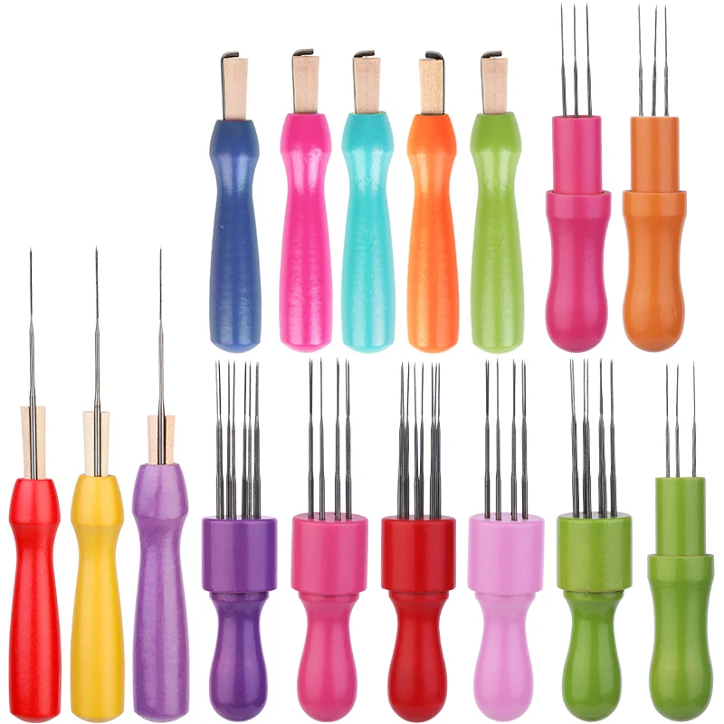 Felting Needle Tool Wooden Handle Needle Felting Wool Accessories