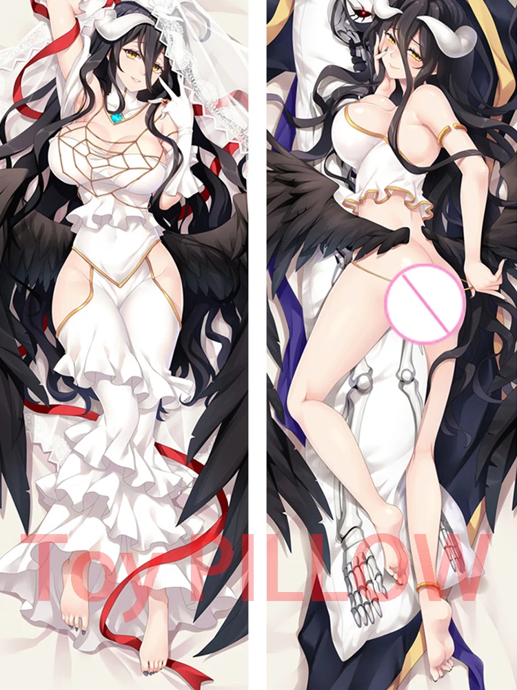 

Dakimakura anime Albedo Overlord Double-sided Print Life-size body pillows cover Halloween Christmas Decoration gift