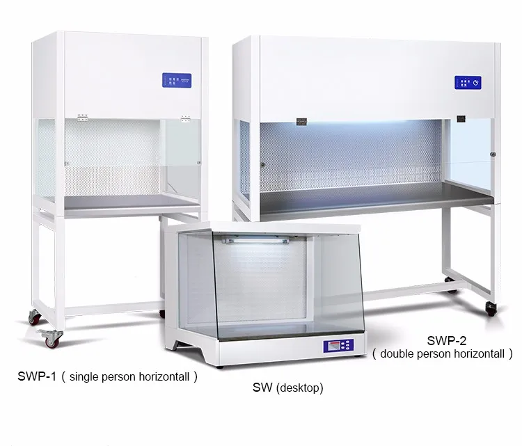 Horizontal Laminar Flow Hood Class 100 SW Benchtop All Steel Laminar Flow Hood LED CNC Panel with UV Germicidal Lamps