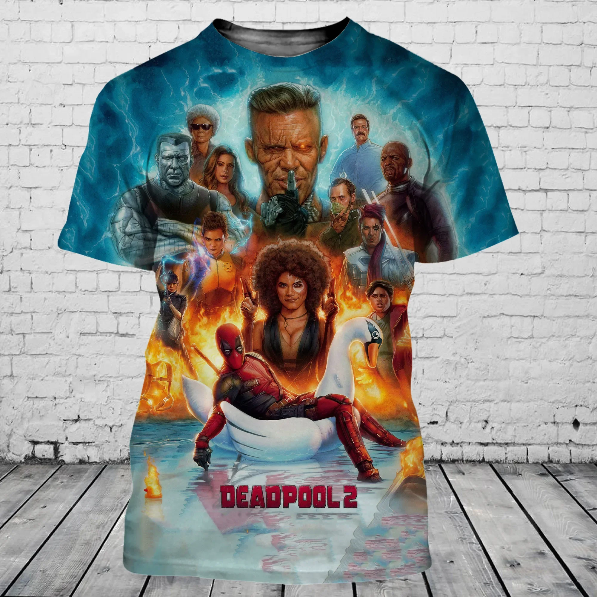 3D Print T-Shirt Summer Miniso Deadpool Men Women Short Sleeve Casual Style Casual Streetwear Tee Tops Cartoon 5