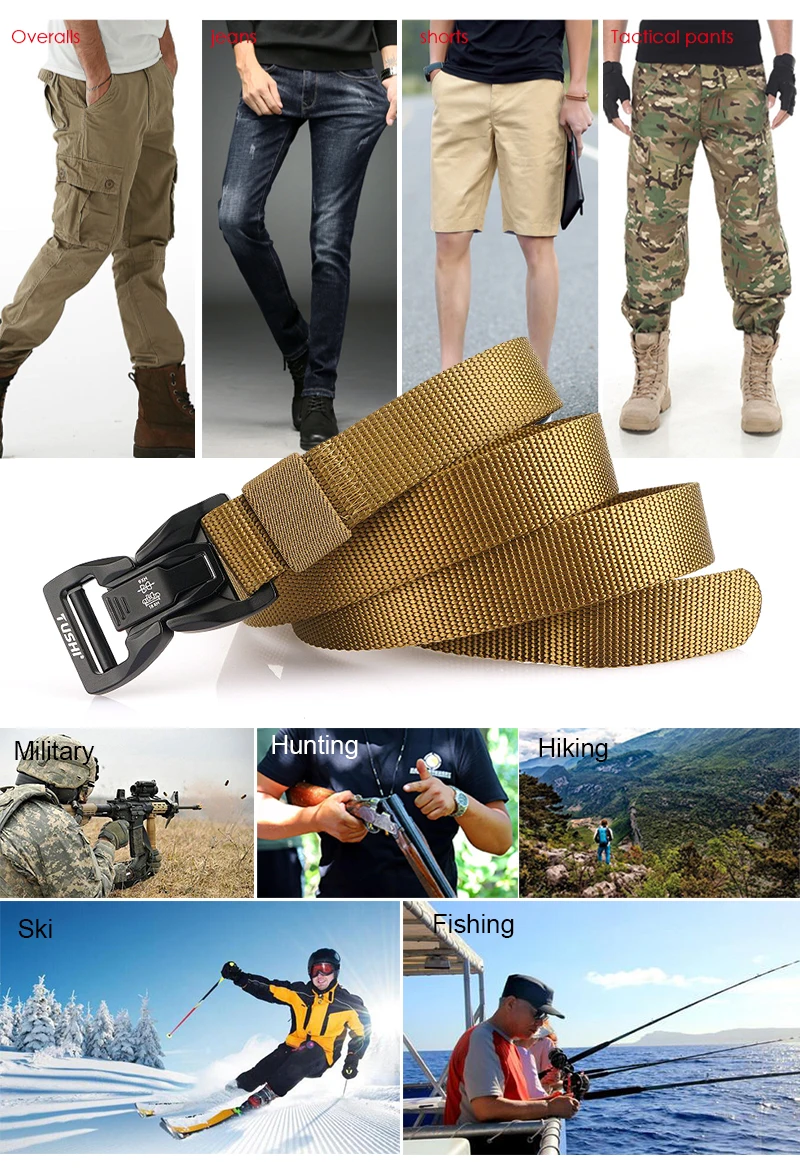 VATLTY 2,5 cm Dünner Taktischer Gürtel Weiches Echtes Nylon QR Metallschnalle Techwear Hip Hop Universal Militärgürtel Wandergürtel Männlich – Detail 2