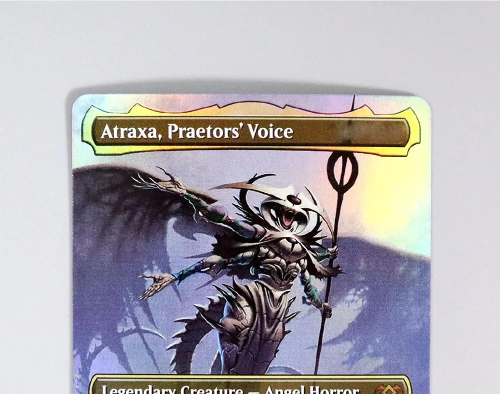 [Atraxa, Praetors' Voice] Foil/Holo TCG Magical Proxy Black Top Quality Proxy Playing Cards Gathering Board Game Trading Cards board games game cards collectible cards anime cards anime trading cards animation game cards