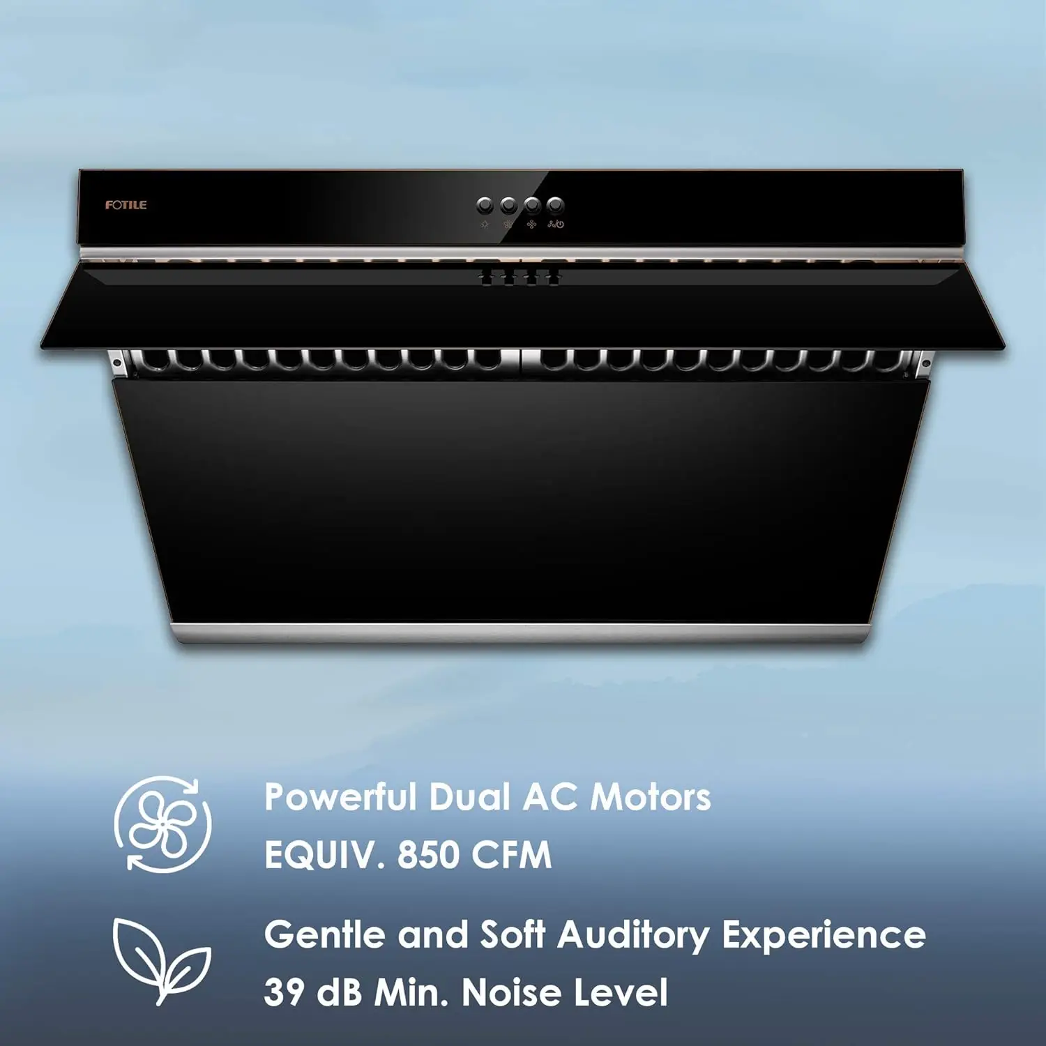 30" Range Hood Unique Side-Draft Design for Under Cabinet or Wall Mount Modern Kitchen Vent Hood Powerful Motor 2