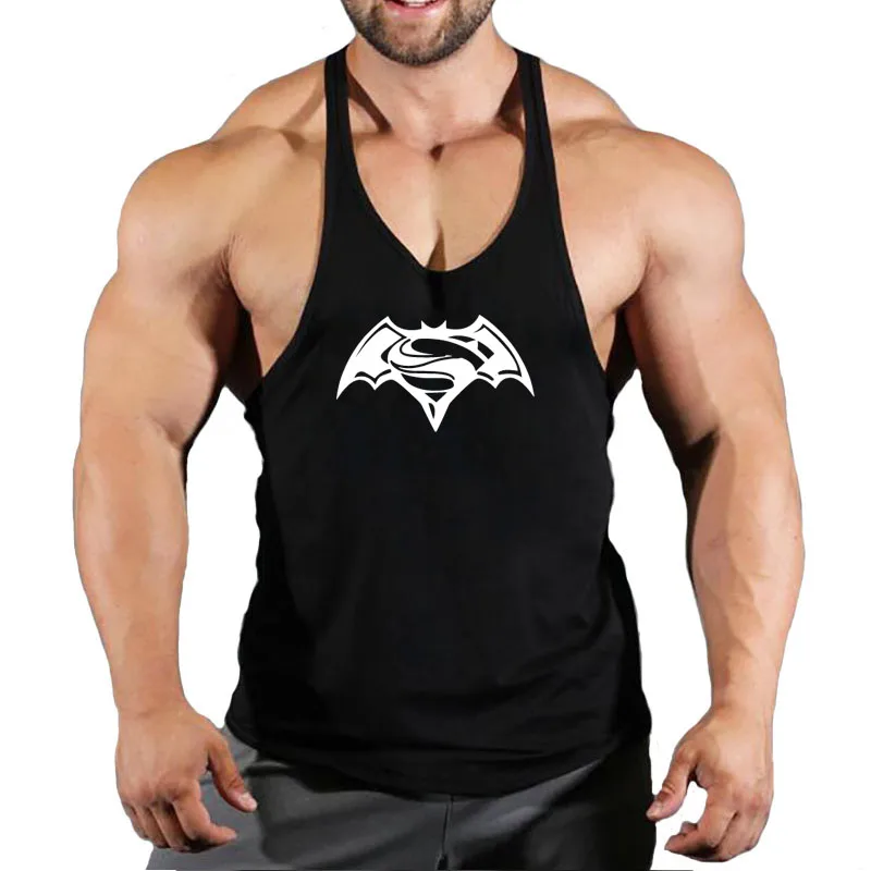 

Muscle Guys Gym Clothing Bodybuilding Stringer Tank Top Men Cotton Vest Y Back Sleeveless Shirt Sports Singlets Workout Tanktop