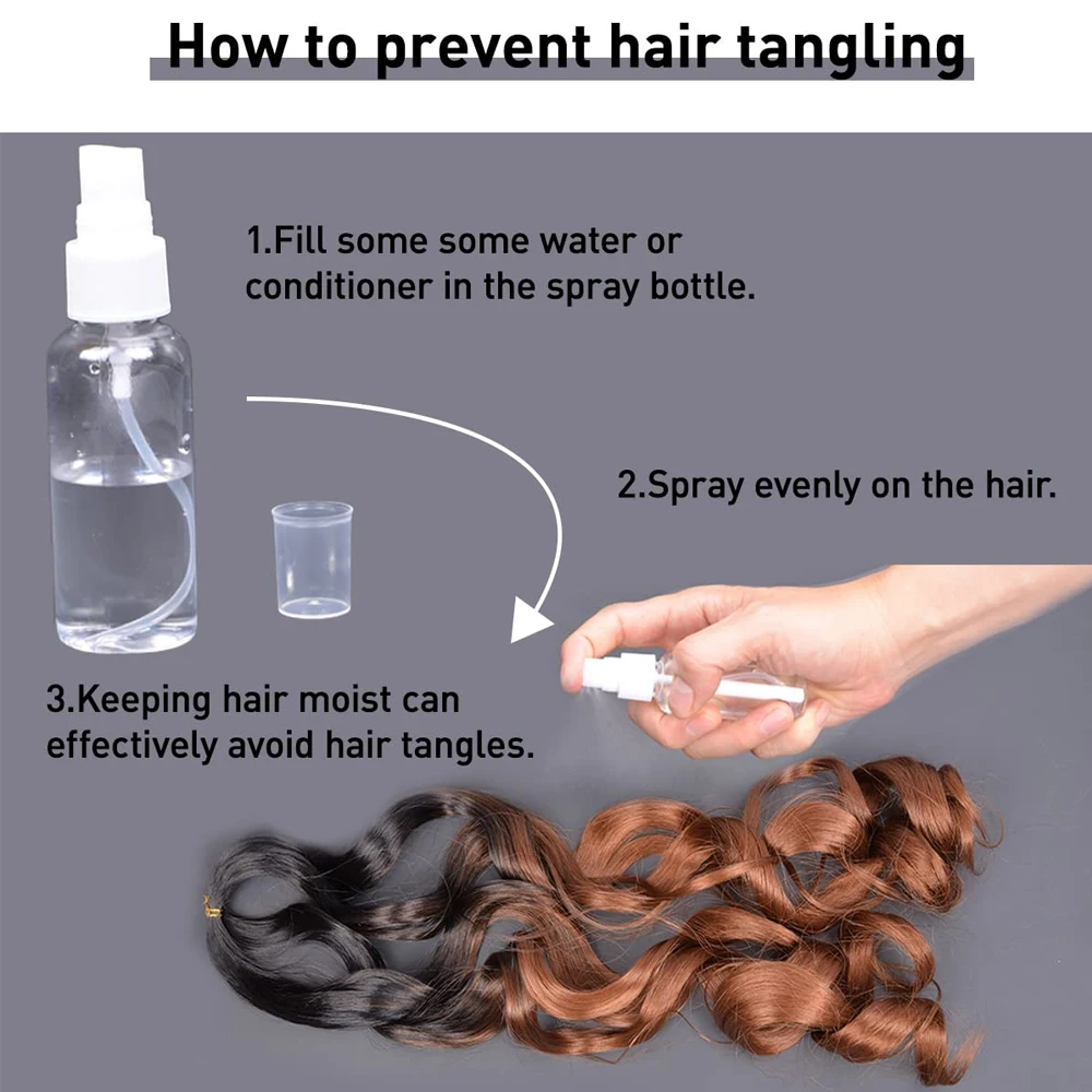 French Curl Braiding Hair Extensions 16/24" Synthetic Pre Stretched Loose Wave Braiding Hair French Curl Crochet Braids Hair 5