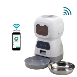 Smart WiFi Pet Feeder with Voice Recorder and Large Capacity (Tuya APP control)