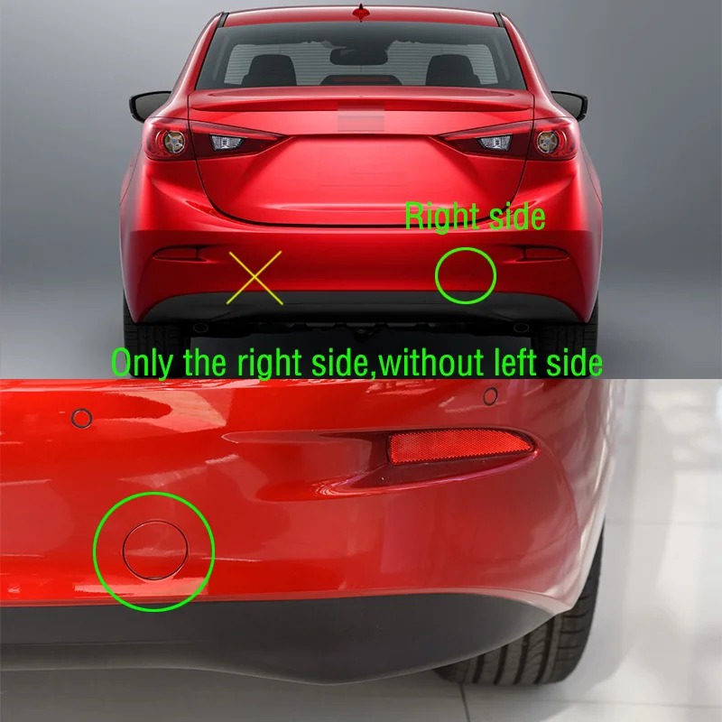 Car Rear Bumper Right Side Tow Hook Cover Cap Trailer Hauling Eye Lid car tow hook cover for Mazda 3 Axela Sedan 4 Door 2014 2015