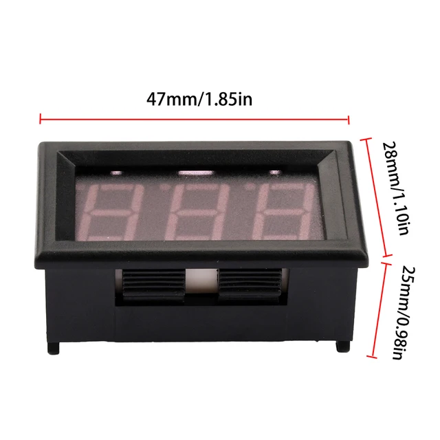 Digital Thermometer LED Display Fahrenheit Centigrade DC 4-28V High Accuracy Temperature Gauge Sensor with Waterproof NTC Probes 2