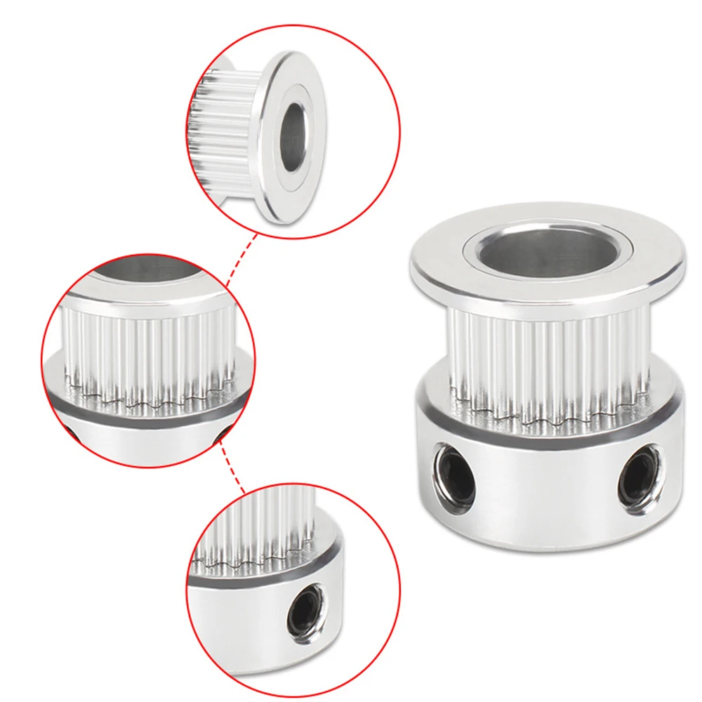 Timing Belt Pulley Timing Pulley 2pcs 3D Printer Parts GT2 Timing Pulley 2GT 20 Teeth Aluminum Bore 5mm 6mm 6.35mm 8mm Synchronous Wheels Gear Part For Width 6mm