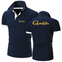 Polo d'été à manches courtes pour hommes, Streetwear imprimé Gamakatsu, décontracté, confortable, couleur unie, évacuant l'humidité, polyvalent, 2025 5